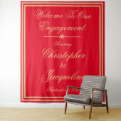 Betrokkenheid Party Chique PhotoBooth Rood Goud Ac Wandkleed (In situ)