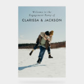 Betrokkenheid Party Custom Foto Modern Welkom Acryl Bord (Voorkant)