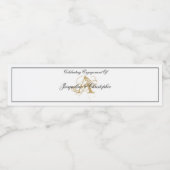 Betrokkenheid Party Klassiek Monogram Script Elega Waterfles Etiket (Enkel label)