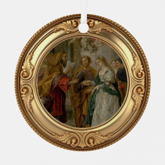 Betrothal of Mary and Joseph Advent Jesse Tree Metalen Ornament (Voorkant)