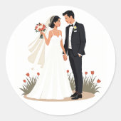 Betrothed Bliss - Wedding Couple Sticker (Voorkant)
