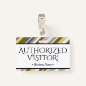 Betrouwbaar "GEMACHTIGD VISITOR!" Badge (Achterkant met clip)