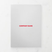 Betrouwbaar Red Corporate Drieluik Kaart (Cover)