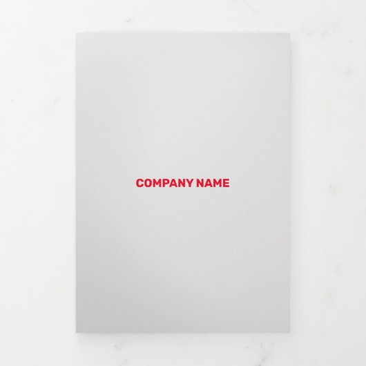 Betrouwbaar Red Corporate Drieluik Kaart (Cover)