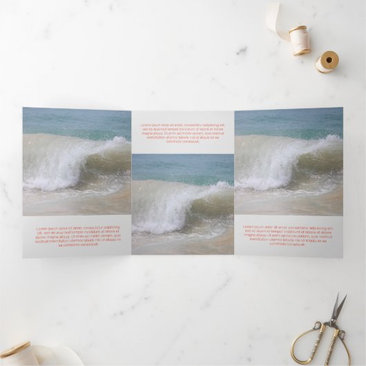 Betrouwbaar Red Corporate Drieluik Kaart (Binnen)