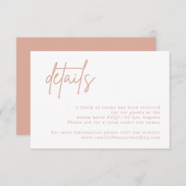 Betrouwbaar roze bruiloft RSVP kaartje