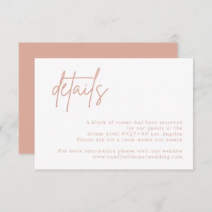 Betrouwbaar roze bruiloft RSVP kaartje