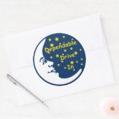 Betrouwbare aandrijving in Logo-Sticker Ronde Sticker (Envelop)