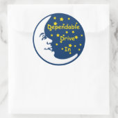 Betrouwbare aandrijving in Logo-Sticker Ronde Sticker (Tas)