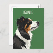 Betrouwbare Australische Herder Briefkaart (Voorkant / Achterkant)