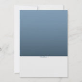 Betrouwbare Blue Photo Lijst Invitation Kaart (Achterkant)