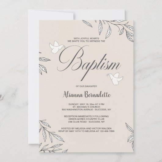 Betrouwbare botanische religieuze uitnodiging (Voorkant)