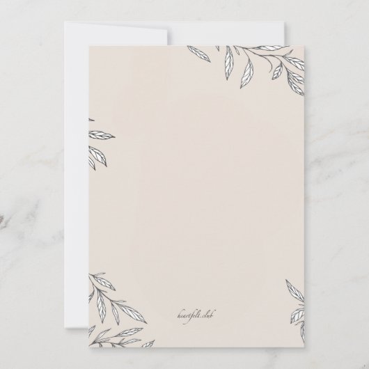 Betrouwbare botanische religieuze uitnodiging (Achterkant)