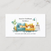 Betrouwbare CAT Sitter Care Schattige en Kawaii Visitekaartje (Voorkant)