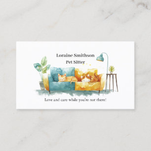 Betrouwbare CAT Sitter Care Schattige en Kawaii Visitekaartje