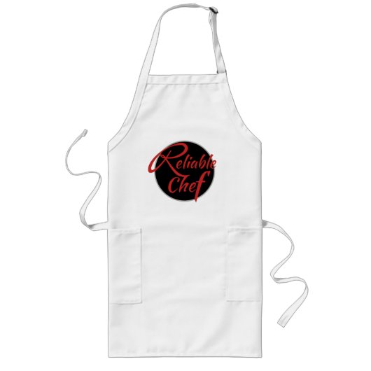 betrouwbare chef lang schort (Voorkant)
