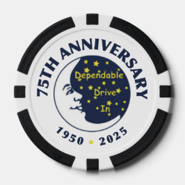 Betrouwbare Drive In 75e Verjaardag Pokerfiches Poker Chips