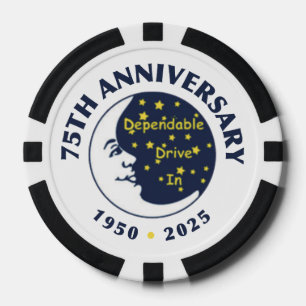 Betrouwbare Drive In 75e Verjaardag Pokerfiches Poker Chips