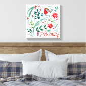 Betrouwbare feestdag - Wees blij Canvas Afdruk (Insitu (Slaapkamer))