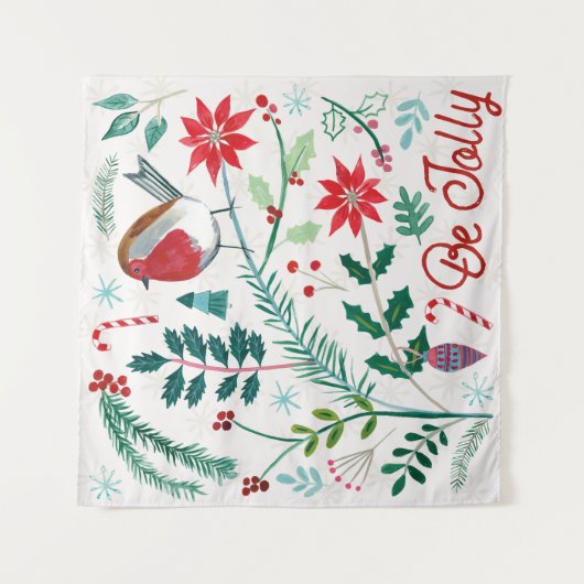 Betrouwbare feestdag - Wees blij Wandkleed (Voorkant)