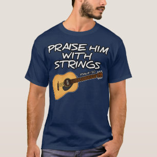 Betrouwbare gitaar, geef hem een pluim met strings t-shirt