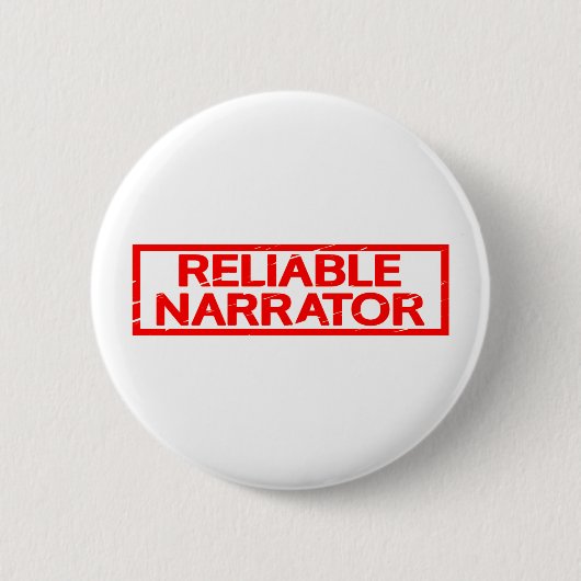 Betrouwbare Narrator Stamp Ronde Button 5,7 Cm (Voorkant)