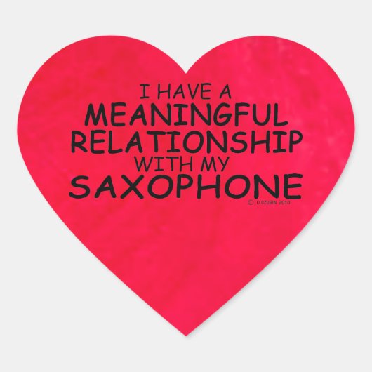 Betrouwbare relatie saxofone Heart Sticker (Voorkant)