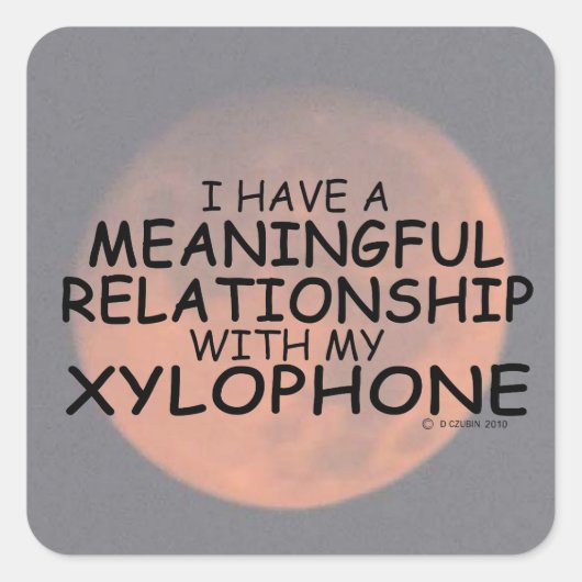 Betrouwbare Relatie Xylophone Square Sticker (Voorkant)