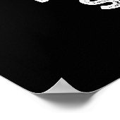 Betrouwbare Sauces Funny Food Pun Dark BG Poster (Hoek)