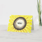 Betrouwbare Waterverf "Gewoon omdat" Zonnebloem-Ka Kaart (Voorkant)