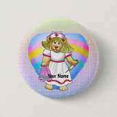 Betsy Beer Nurse Ronde Button 5,7 Cm (Voorkant)