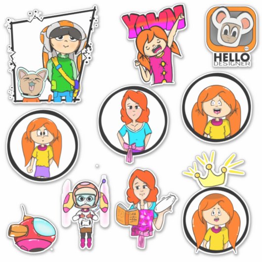 Betsy Blue Sticker set 2 (Voorkant)