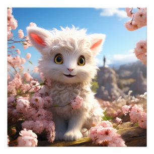 Betsy - De knuffel baby geit Foto Afdruk