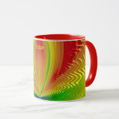 BETSY ~ GLOSSY 3D Green Red Yellow CHRISTMAS Mok (Voorkant rechts)