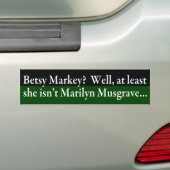 Betsy Markey Bumpersticker (Op auto)