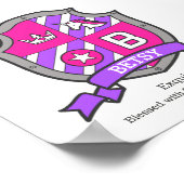 Betsy-naam betekent eenhoorn letter B, crest poste Poster (Hoek)