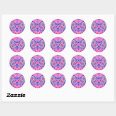 BETSY ~ Pink Blue en Green BRIGHT FUN! ~ Ronde Sticker (Vel)