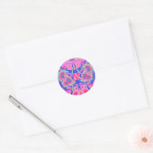BETSY ~ Pink Blue en Green BRIGHT FUN! ~ Ronde Sticker (Envelop)