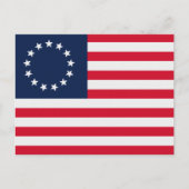 Betsy Ross 13 sterren Amerikaanse vlag Briefkaart (Voorkant)