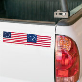 Betsy Ross 13 sterren Amerikaanse vlag Bumpersticker (Op Truck)
