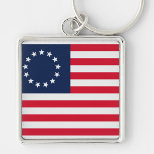 Betsy Ross 13 sterren Amerikaanse vlag Sleutelhanger