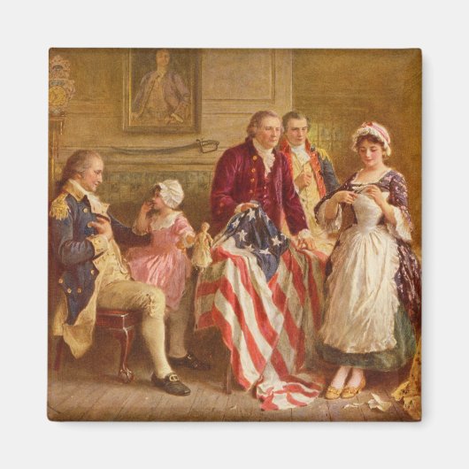 Betsy Ross, 1777 (Amerikaanse Geschiedenis) (USA P Magneet (Voorkant)