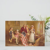 Betsy Ross, 1777 (Amerikaanse geschiedenis) (Veren Briefpapier (Staand voorkant)