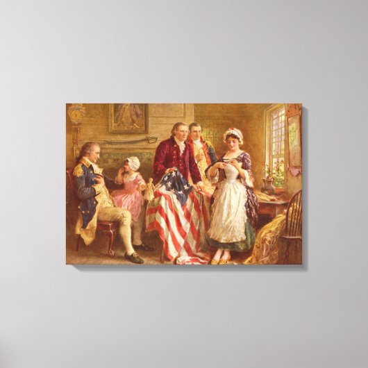 Betsy Ross, 1777 (Amerikaanse geschiedenis) (Veren Canvas Afdruk (Voorkant)