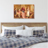 Betsy Ross, 1777 (Amerikaanse geschiedenis) (Veren Canvas Afdruk (Insitu (Slaapkamer))