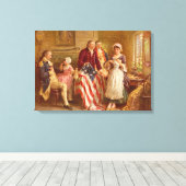 Betsy Ross, 1777 (Amerikaanse geschiedenis) (Veren Canvas Afdruk (Insitu (Houten vloer))