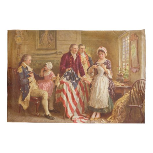 Betsy Ross, 1777 (Amerikaanse geschiedenis) (Veren Kussensloop (Achterkant)