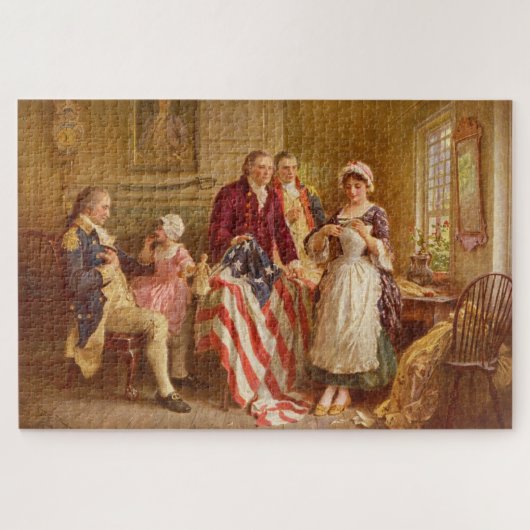 Betsy Ross, 1777 (Amerikaanse geschiedenis) (Veren Legpuzzel (Horizontaal)