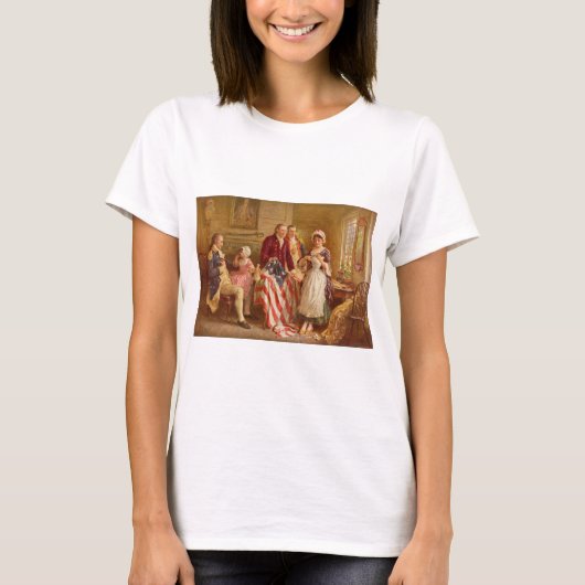 Betsy Ross, 1777 (Amerikaanse geschiedenis) (Veren T-shirt (Voorkant)