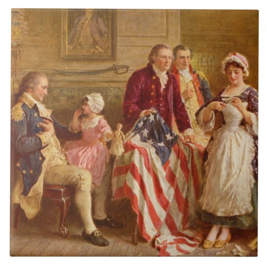 Betsy Ross, 1777 (Amerikaanse geschiedenis) (Veren Tegeltje (Voorkant)